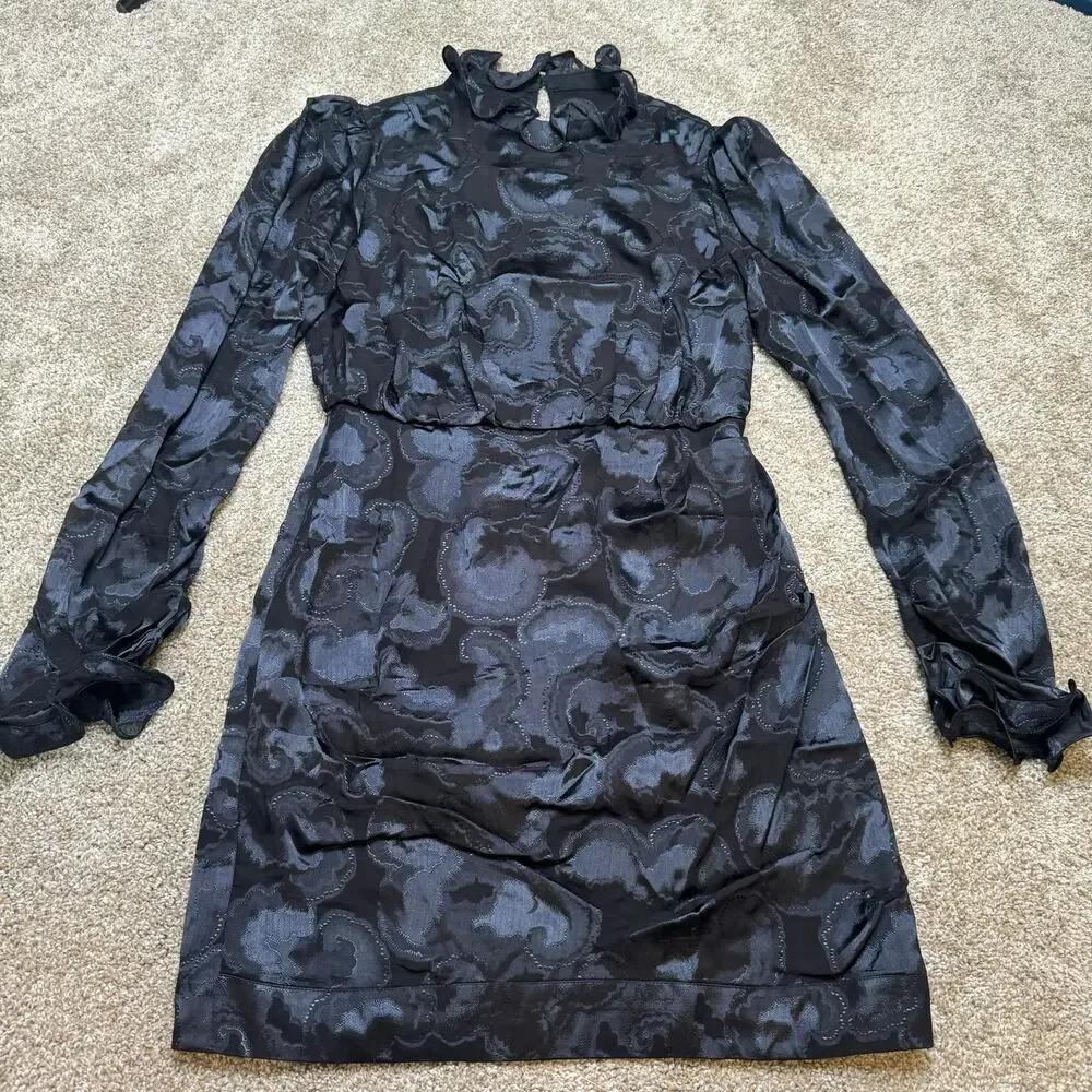 Saloni Rina B Short Mini Dress with Ruffle Detail size 4 - Picture 2 of 5
